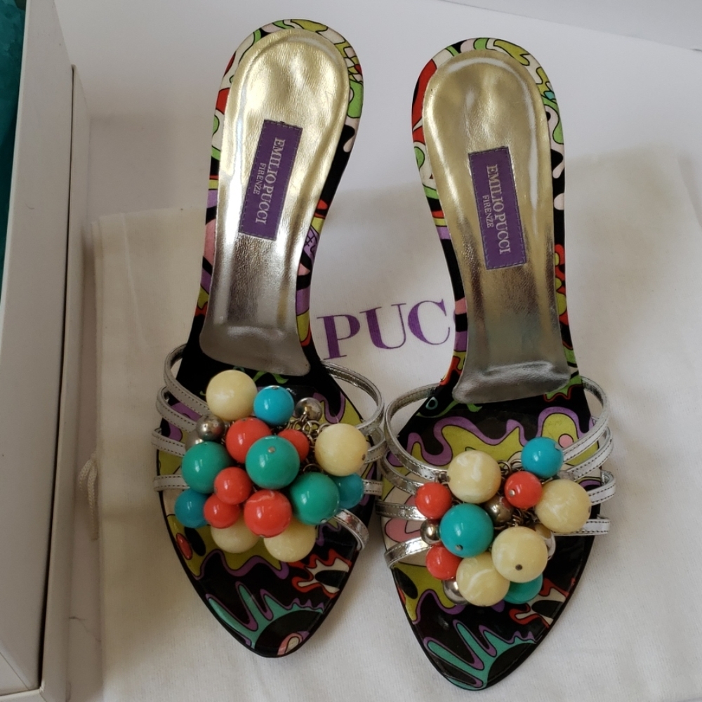 Emilio Pucci bobble studded sandals